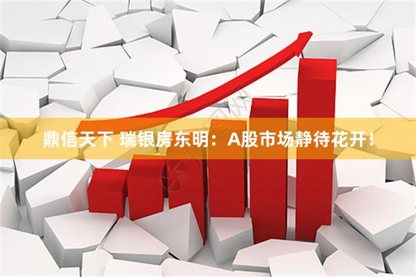 鼎信天下 瑞银房东明：A股市场静待花开！