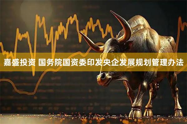 嘉盛投资 国务院国资委印发央企发展规划管理办法