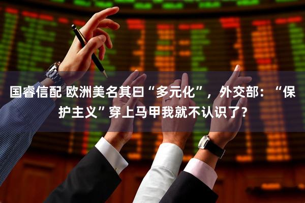国睿信配 欧洲美名其曰“多元化”，外交部：“保护主义”穿上马甲我就不认识了？